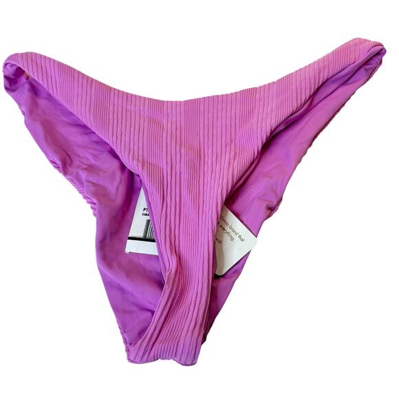 L*Space Pointelle Rib Cabana Bikini Bottom - Rosebud NWT Size Large - Picture 2 of 6